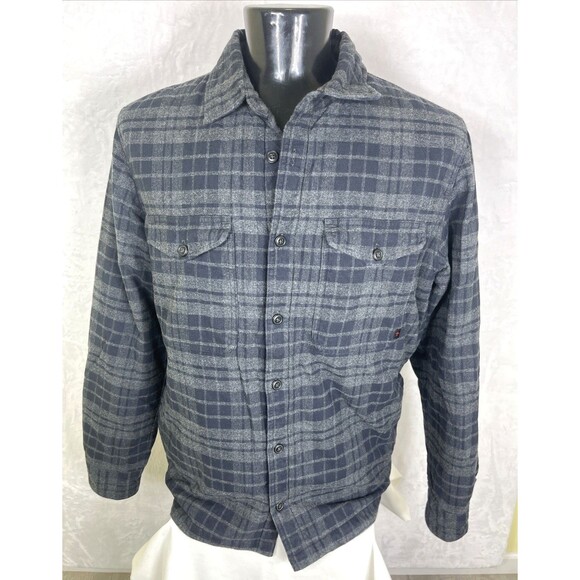 Relwen Men's Flannel Jacket Gray Black Size 2X - Picture 1 of 9